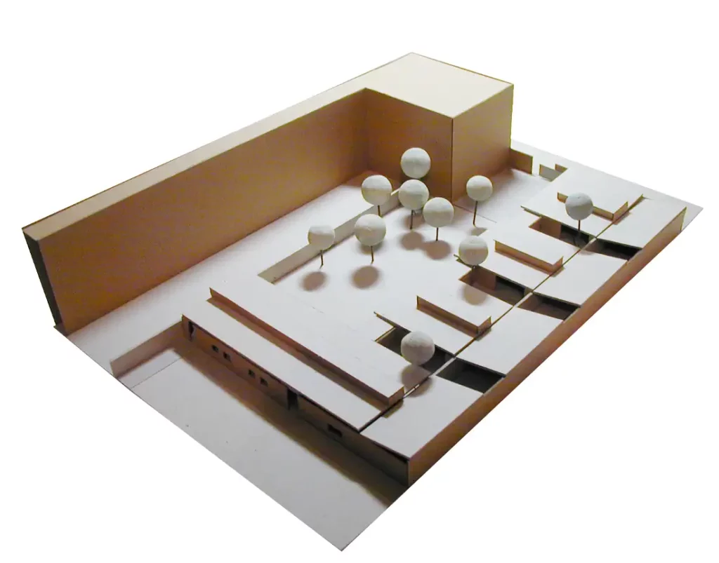 maqueta do infantário com creche - vista superior