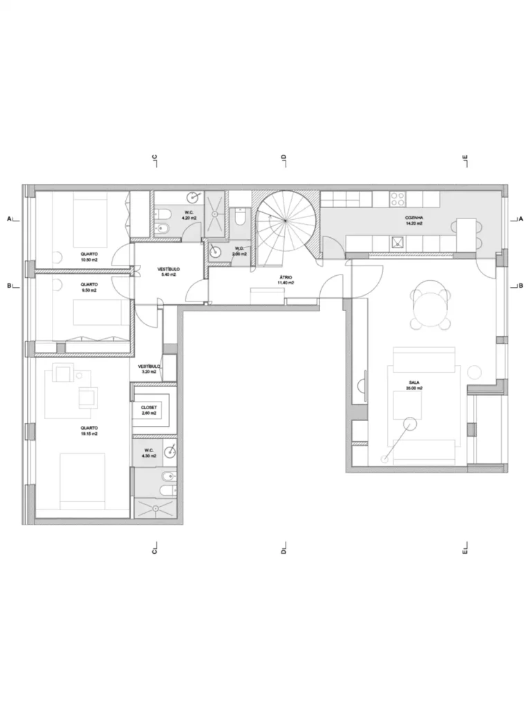 Renovação de apartamento em Matosinhos - Planta