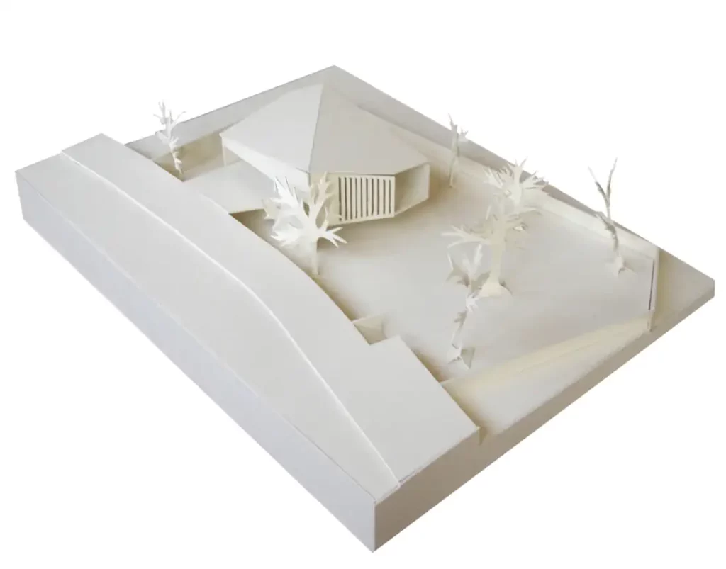 Maquete da casa moderna - A casa e a rua